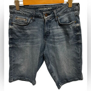 Calvin Klein City Denim Blue Jean Shorts Sz 6